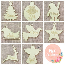 Load image into Gallery viewer, Personalised Shape Ornaments - MAC Creations Laser Co.