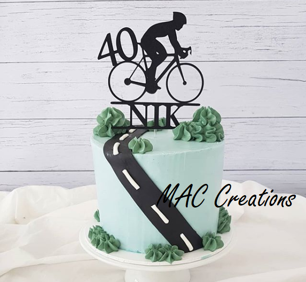Buy Happy Birthday Topper Mountain Bike BMX Biker Cake Topper Online in  India  Etsy