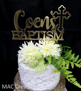 Baptism Cake Topper