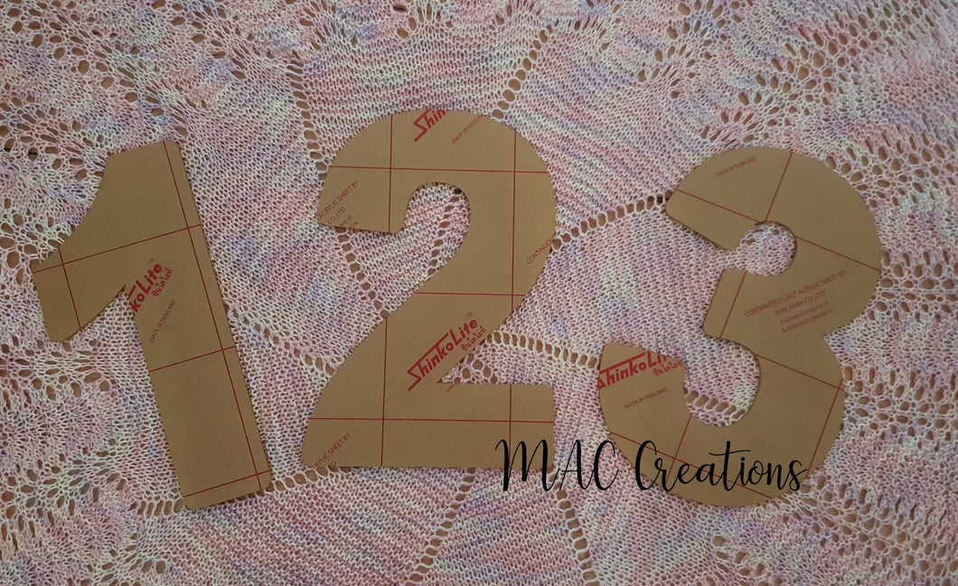 Cake/Cookie Number Stencils