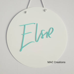 Double-Layered Acrylic Name Plaque - MAC Creations Laser Co.