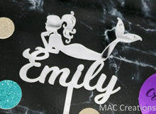 Load image into Gallery viewer, Mermaid Birthday Cake Topper