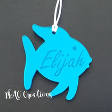 Load image into Gallery viewer, Personalised Pet Ornament - Fish - MAC Creations Laser Co.