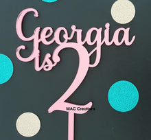 Load image into Gallery viewer, Name is Age Custom Cake Topper