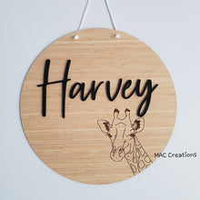 Load image into Gallery viewer, Giraffe - 3D Name Plaque - MAC Creations Laser Co.