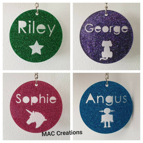 Glitter Bag Tag