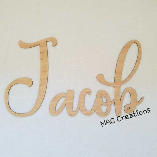 Name Cut-Out - Font 10 - MAC Creations Laser Co.