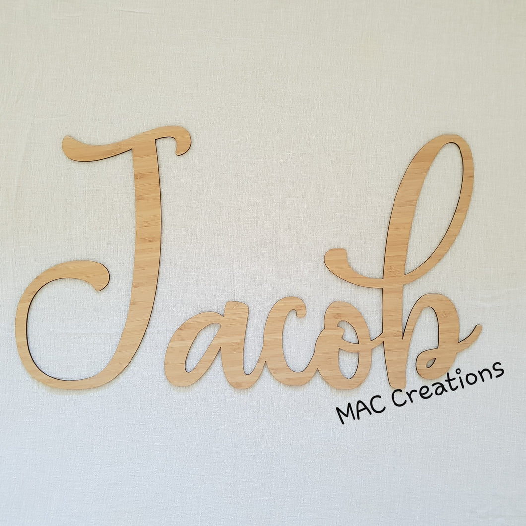 Name Cut-Out - Font 10 - MAC Creations Laser Co.