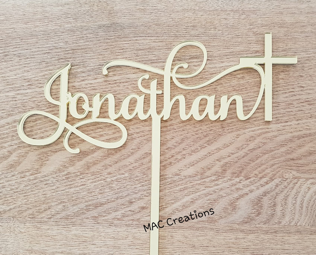 Religious 'Name' Cake Topper