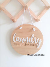 Load image into Gallery viewer, Laundry Sign