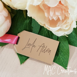 Engraved 'Luggage'/Gift Tag Wedding Place Names