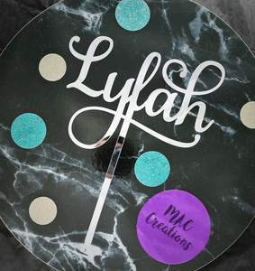 Swirly Name - Cake Topper