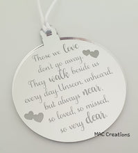 Load image into Gallery viewer, Memorial Ornament - Those we love... - MAC Creations Laser Co.