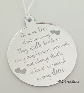 Memorial Ornament - Those we love... - MAC Creations Laser Co.