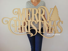 Load image into Gallery viewer, Merry Christmas Sign with Tree