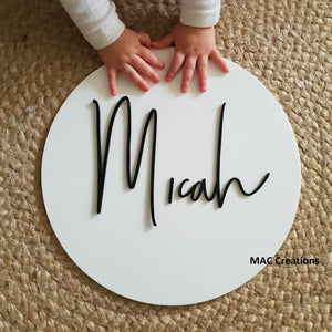 Double-Layered Acrylic Name Plaque - MAC Creations Laser Co.