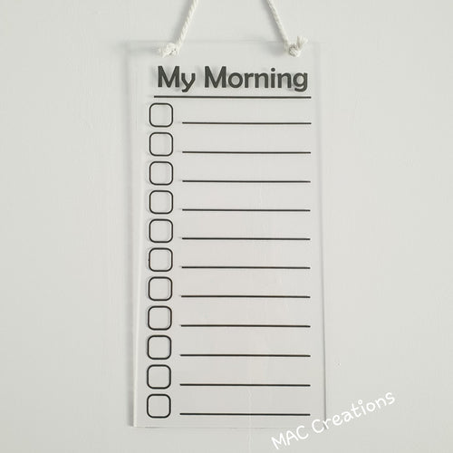 Blank Morning Routine Chart - MAC Creations Laser Co.