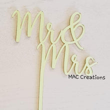 Load image into Gallery viewer, &#39;Mr &amp; Mrs&#39; Cake Topper - MAC Creations Laser Co.