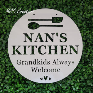 Utensils Kitchen Sign - Round