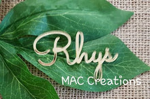 Load image into Gallery viewer, Wooden or Acrylic Place Names - Font 1 - MAC Creations Laser Co.