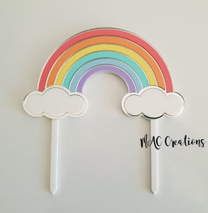 Rainbow Cake Topper - MAC Creations Laser Co.