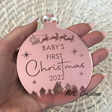 Load image into Gallery viewer, Baby&#39;s First Christmas Ornament - Personalised