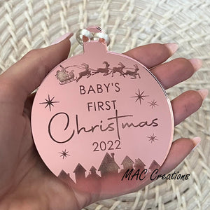 Baby's First Christmas Ornament - Personalised