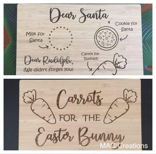 Double Sided Christmas/Easter Snack Plate - Rectangle