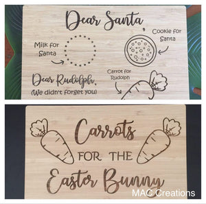 Double Sided Christmas/Easter Snack Plate - Rectangle