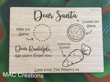 Load image into Gallery viewer, Santa Treat Plate - Rectangle - MAC Creations Laser Co.