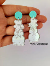 Load image into Gallery viewer, Snowman Christmas Dangles