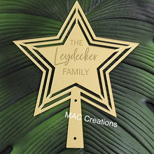 Load image into Gallery viewer, Family Tree Topper Star - Engraved - MAC Creations Laser Co.