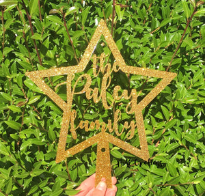 Family Tree Topper Star - MAC Creations Laser Co.