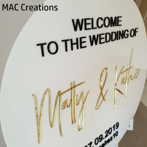 Round Welcome Sign with 3D text - MAC Creations Laser Co.