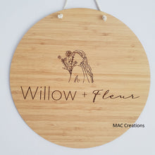 Load image into Gallery viewer, Wooden Business Flat Lay Disc or Mega Sign - MAC Creations Laser Co.