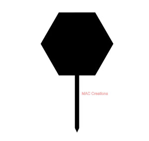 Small Hexagon Cake Topper Blanks - 10cm