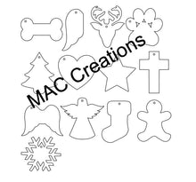 Load image into Gallery viewer, Blank Bulk Christmas Shape Decorations