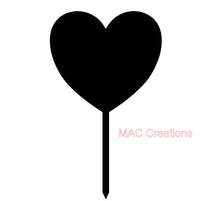 Load image into Gallery viewer, Large Heart Cake Topper Blanks - 15cm