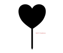 Load image into Gallery viewer, Small Heart Cake Topper Blanks - 10cm