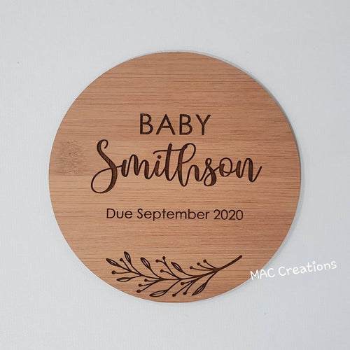 Pregnancy Announcement Plaque - MAC Creations Laser Co.