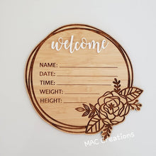 Load image into Gallery viewer, Birth Details Plaque - Welcome Baby Plaques