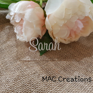 Engraved Rectangle Wedding Place Names