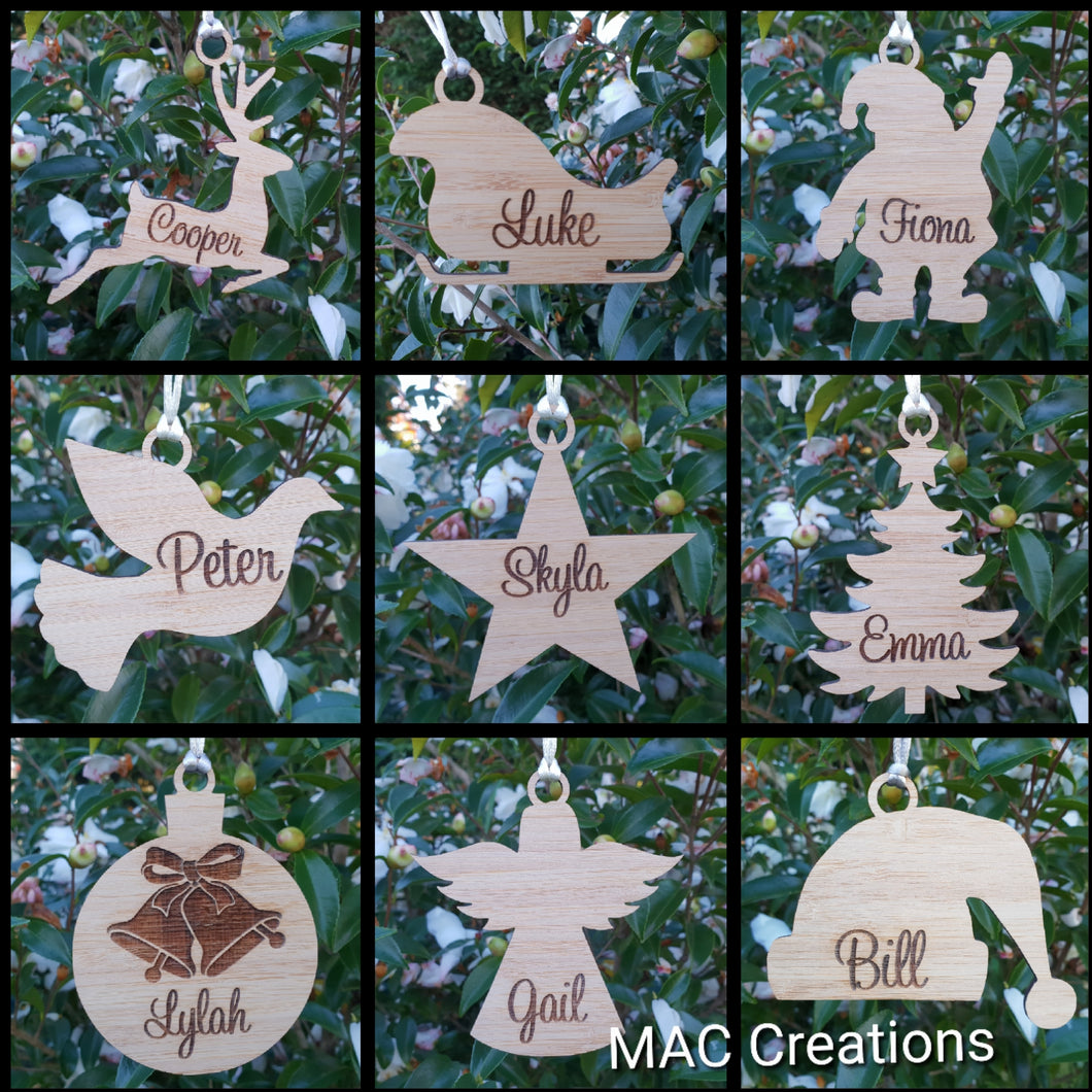 Personalised Shape Ornaments - MAC Creations Laser Co.