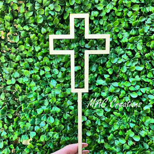 Cross Outline Cake Topper