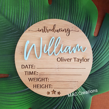 Load image into Gallery viewer, Personalised Birth Details Plaque