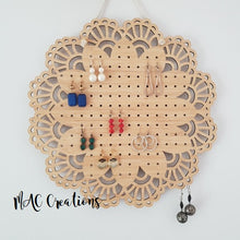 Load image into Gallery viewer, Mandala Earring Holder - MAC Creations Laser Co.