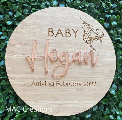 Pregnancy Announcement Plaque - Gumnuts