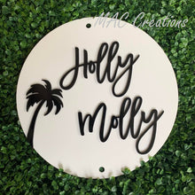 Load image into Gallery viewer, 3D Palm Trees Name Sign/Plaque