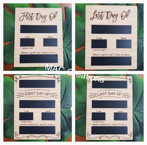 Double sided First Day/Last Day Board - MAC Creations Laser Co.