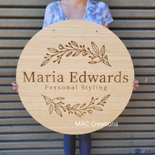 Load image into Gallery viewer, Wooden Business Flat Lay Disc or Mega Sign